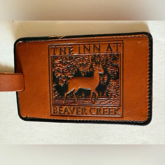 Vintage The Inn At Beaver Creek Leather Luggage Tag Hotel Motel Resort - Picture 3 of 7